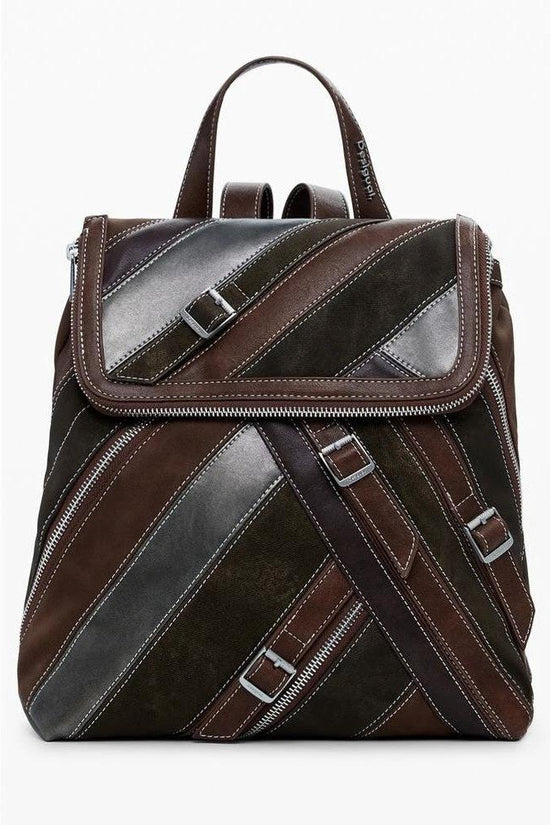 Desigual Hampton Patchwork Minirucksack Braun | ELORÉ by Desigual