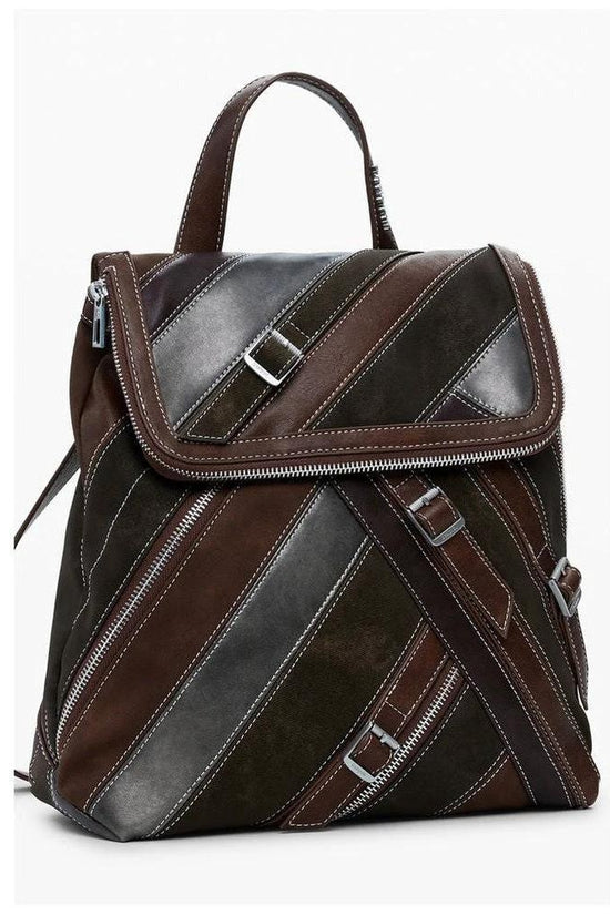 Desigual Hampton Patchwork Minirucksack Braun | ELORÉ by Desigual