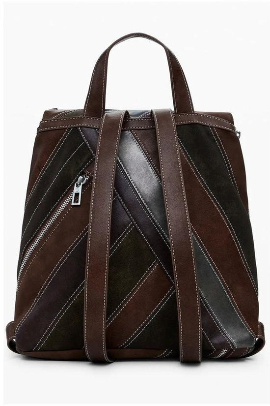Desigual Hampton Patchwork Minirucksack Braun | ELORÉ by Desigual