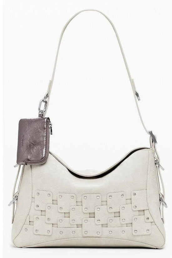 Desigual New Patch Schultertasche Beige Lederoptik | ELORÉ by Desigual