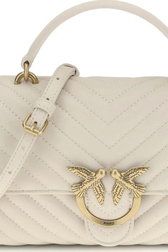 Pinko Love Bag Schultertasche Beige Kalbsleder | ELORÉ by PINKO