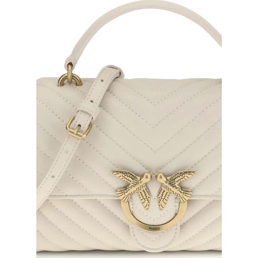 Pinko Love Bag Schultertasche Beige Kalbsleder | ELORÉ by PINKO