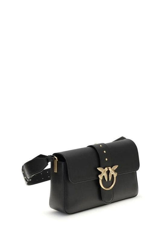 Pinko Love One Bag Umhängetasche Leder Schwarz | ELORÉ by PINKO