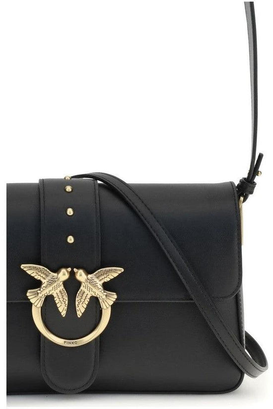 Pinko Love One Bag Umhängetasche Leder Schwarz | ELORÉ by PINKO
