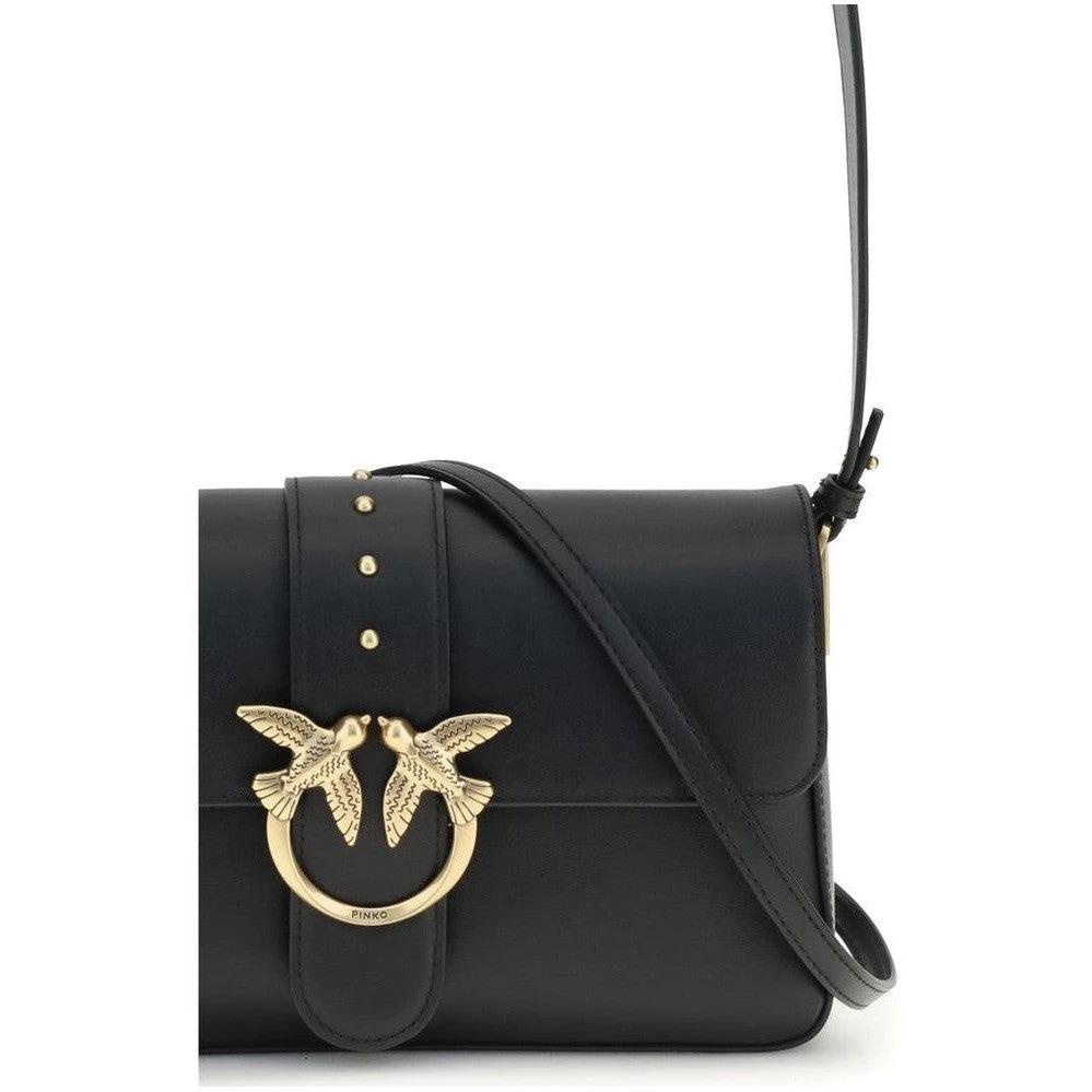 Pinko Love One Bag Umhängetasche Leder Schwarz | ELORÉ by PINKO