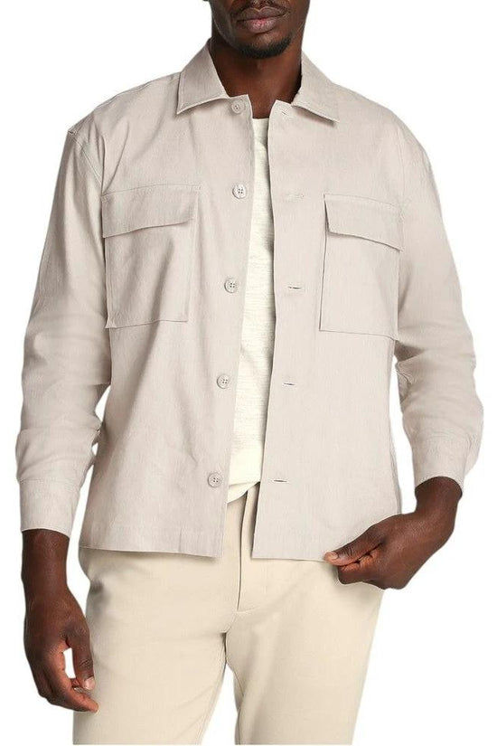 Calvin Klein Hemd Langarm Lyocell Leinen Beige | ELORÉ by Calvin Klein