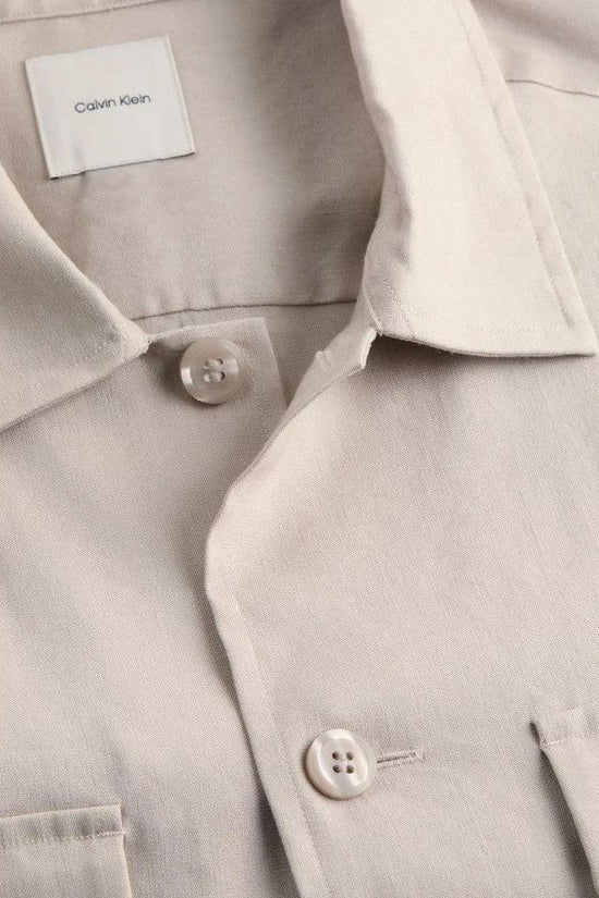 Calvin Klein Hemd Langarm Lyocell Leinen Beige | ELORÉ by Calvin Klein