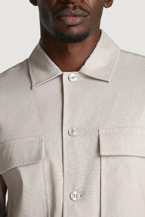 Calvin Klein Hemd Langarm Lyocell Leinen Beige | ELORÉ by Calvin Klein