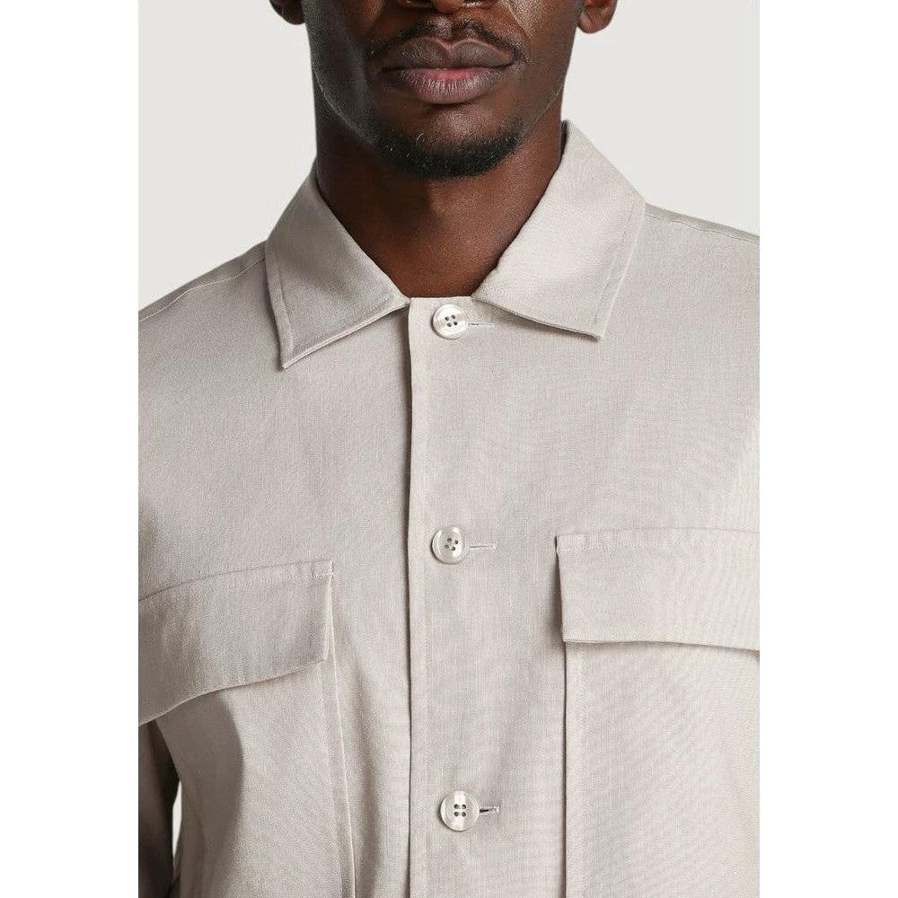 Calvin Klein Hemd Langarm Lyocell Leinen Beige | ELORÉ by Calvin Klein