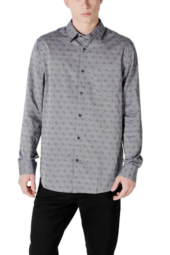 Guess Hemd Klassisch Elegante Langarm Grau | ELORÉ by Guess