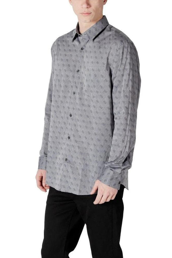 Guess Hemd Klassisch Elegante Langarm Grau | ELORÉ by Guess