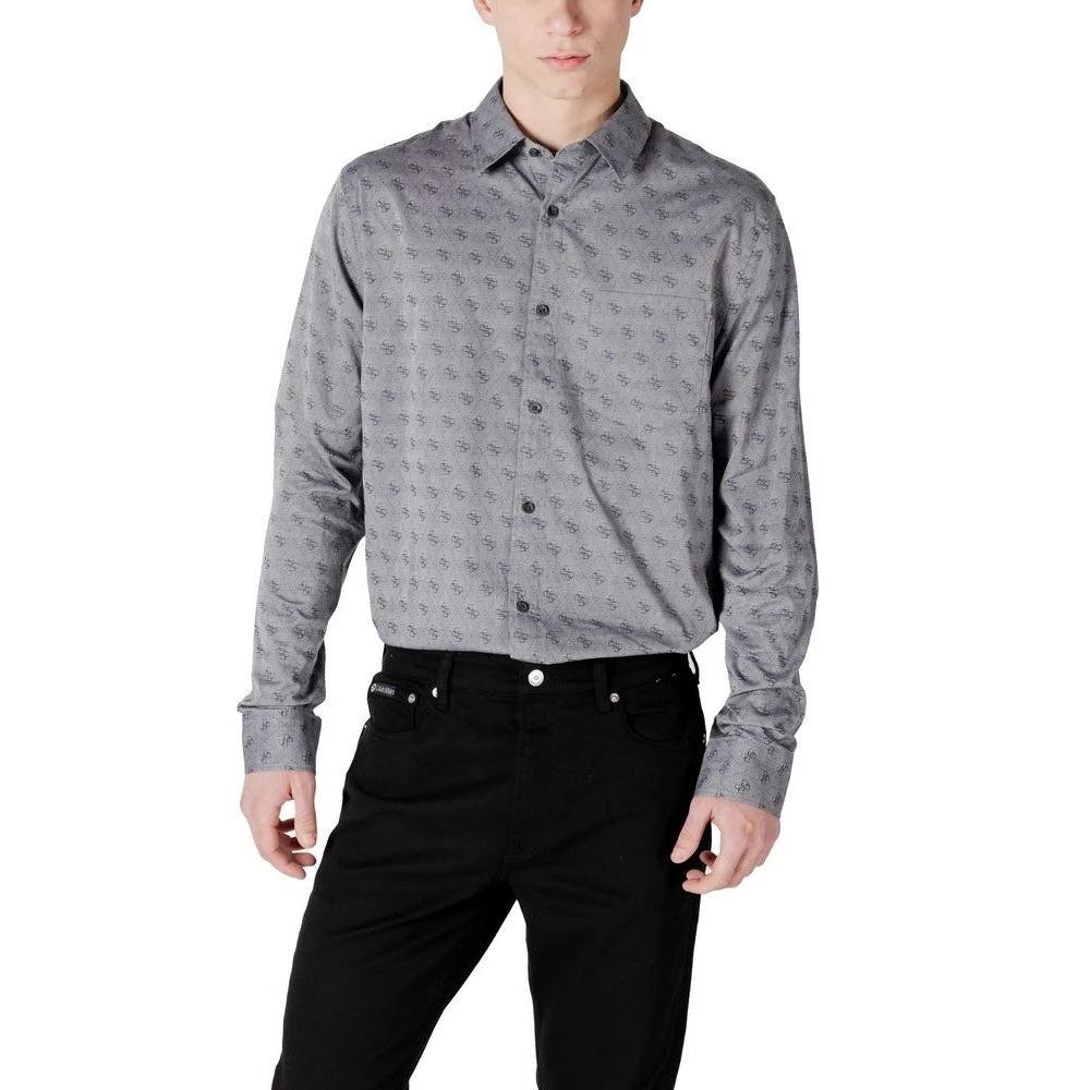 Guess Hemd Klassisch Elegante Langarm Grau | ELORÉ by Guess