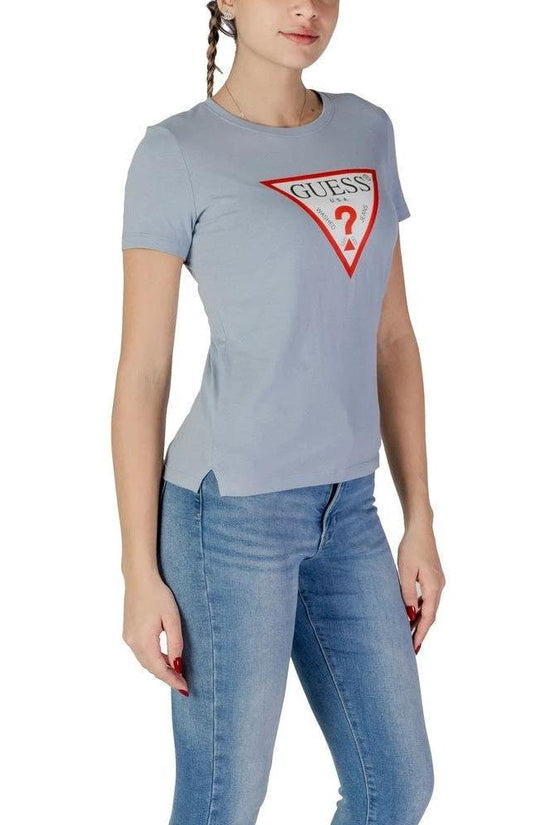 Guess Original Tee Shirt Baumwolle Regular Fit Blau | ELORÉ by Guess