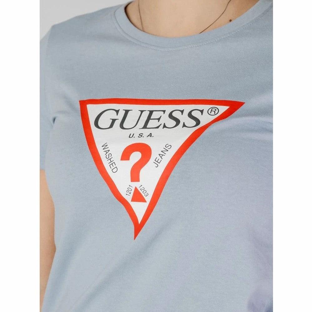 Guess Original Tee Shirt Baumwolle Regular Fit Blau | ELORÉ by Guess