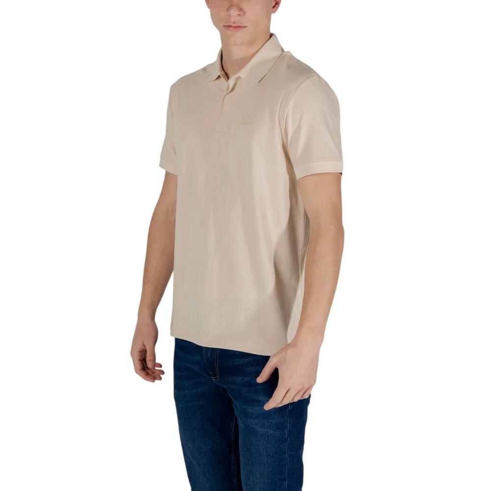 EA7 Emporio Armani Beigefarbenes Baumwoll-Poloshirt by EA7 Emporio Armani
