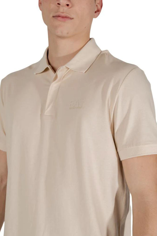 EA7 Emporio Armani Beigefarbenes Baumwoll-Poloshirt by EA7 Emporio Armani