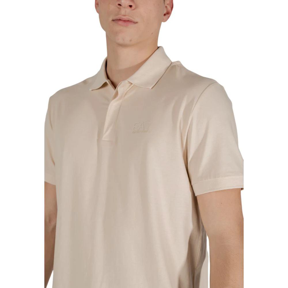 EA7 Emporio Armani Beigefarbenes Baumwoll-Poloshirt by EA7 Emporio Armani