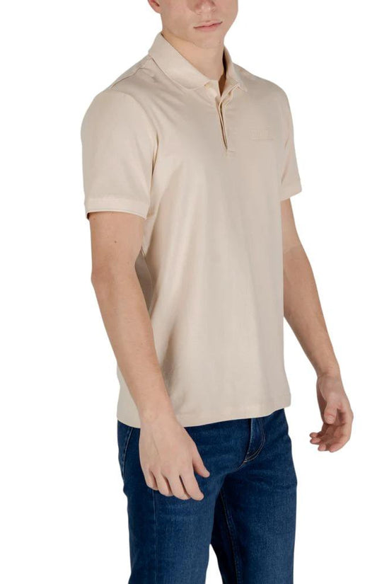 EA7 Emporio Armani Beigefarbenes Baumwoll-Poloshirt by EA7 Emporio Armani