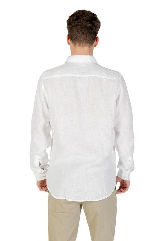 Relegant Hemd Langarm Casual Leinen Premium Weiß | ELORÉ by Hugo Boss