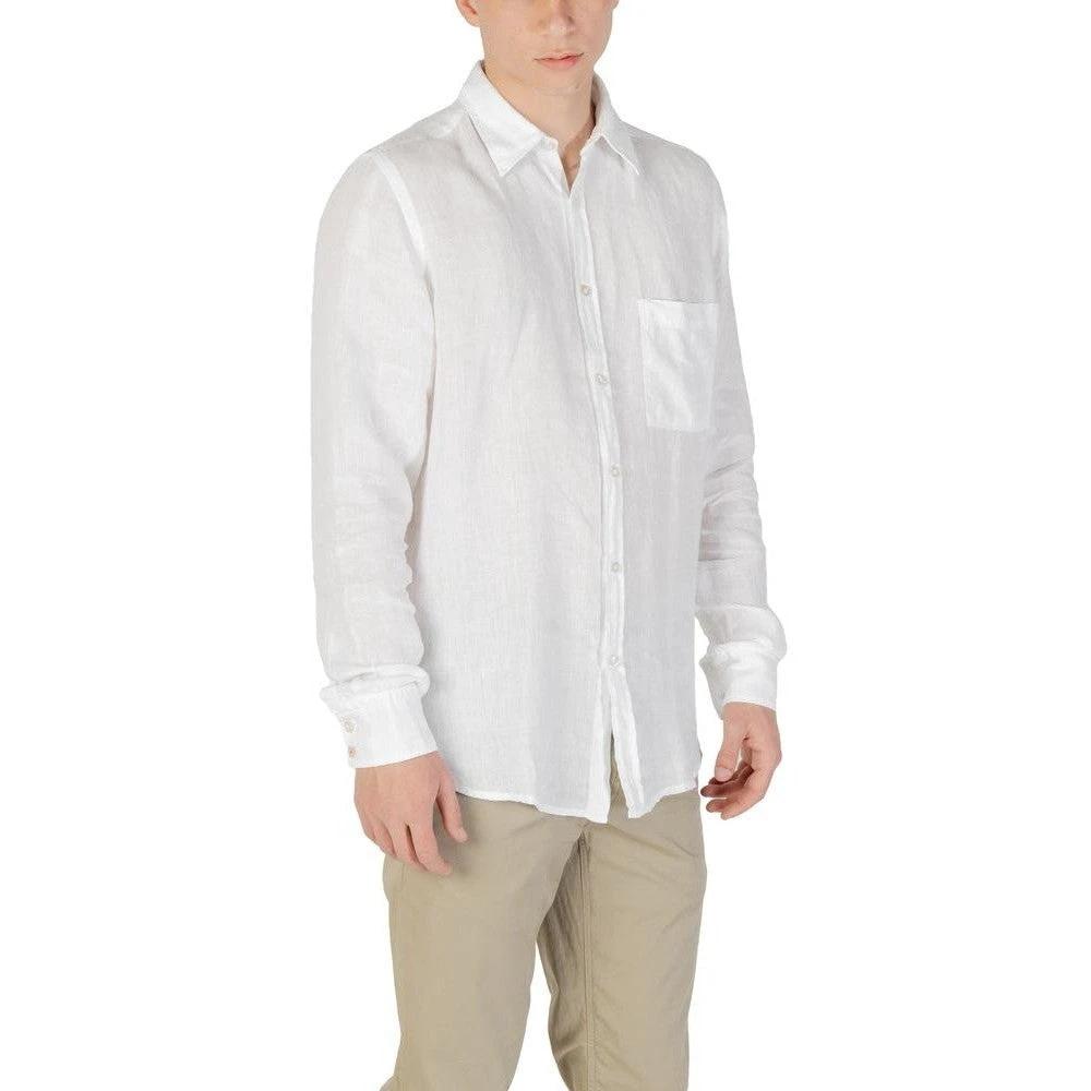 Relegant Hemd Langarm Casual Leinen Premium Weiß | ELORÉ by Hugo Boss