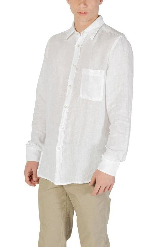 Relegant Hemd Langarm Casual Leinen Premium Weiß | ELORÉ by Hugo Boss