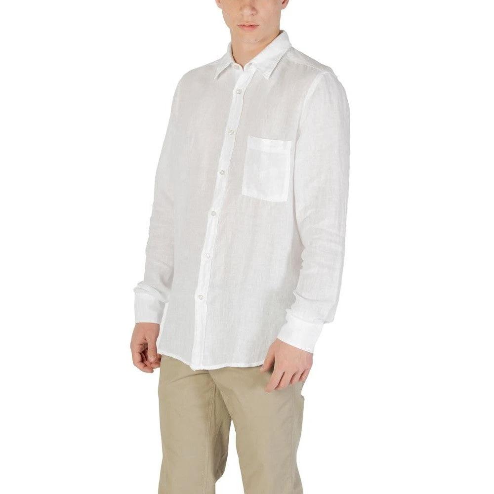 Relegant Hemd Langarm Casual Leinen Premium Weiß | ELORÉ by Hugo Boss