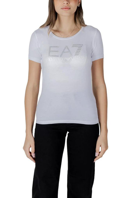 EA7 Emporio Armani T-Shirt aus weißer Baumwolle by EA7 Emporio Armani