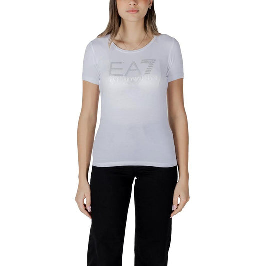 EA7 Emporio Armani T-Shirt aus weißer Baumwolle by EA7 Emporio Armani