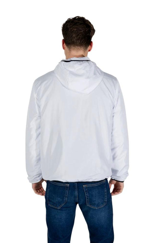 EA7 Emporio Armani Weiße Polyester-Shell-Jacke by EA7 Emporio Armani