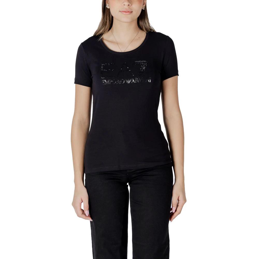 EA7 Emporio Armani Schwarzes T-Shirt aus Baumwolle by EA7 Emporio Armani