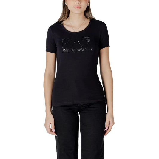 EA7 Emporio Armani Schwarzes T-Shirt aus Baumwolle by EA7 Emporio Armani