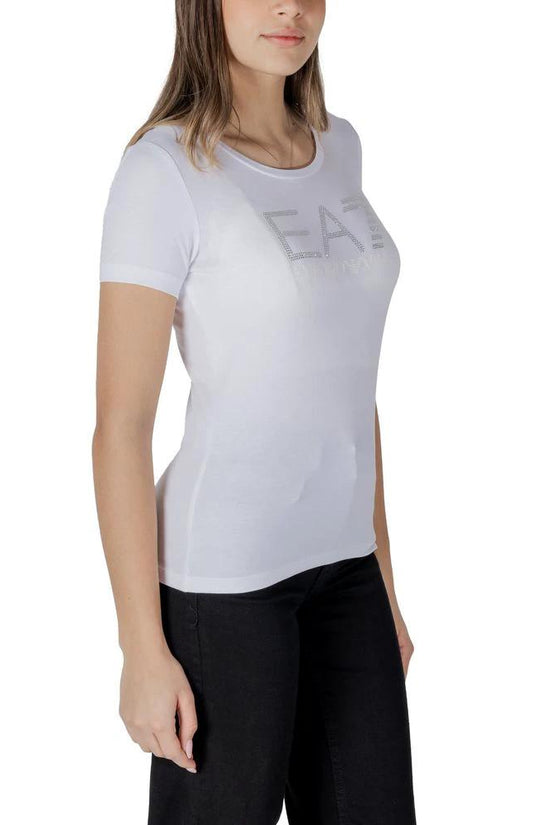 EA7 Emporio Armani T-Shirt aus weißer Baumwolle by EA7 Emporio Armani