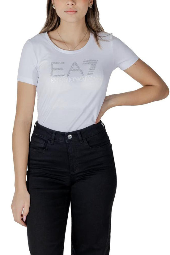 EA7 Emporio Armani T-Shirt aus weißer Baumwolle by EA7 Emporio Armani