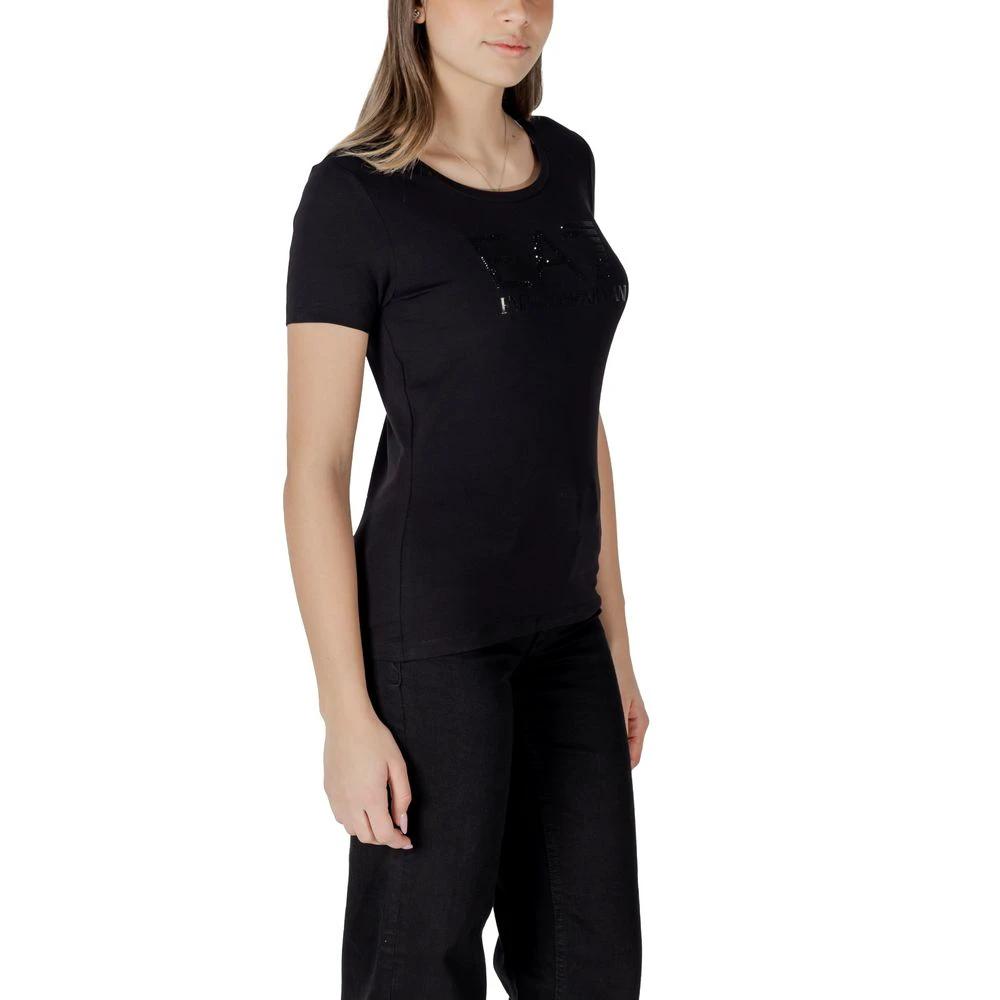 EA7 Emporio Armani Schwarzes T-Shirt aus Baumwolle by EA7 Emporio Armani