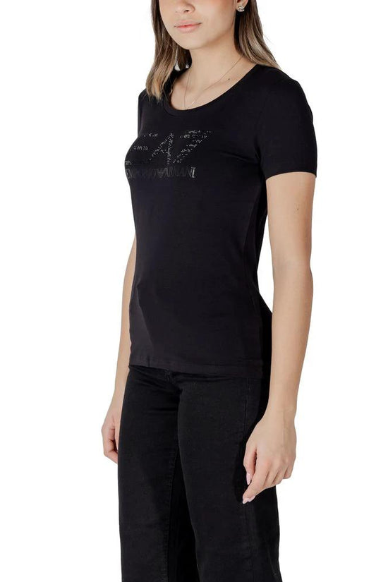 EA7 Emporio Armani Schwarzes T-Shirt aus Baumwolle by EA7 Emporio Armani
