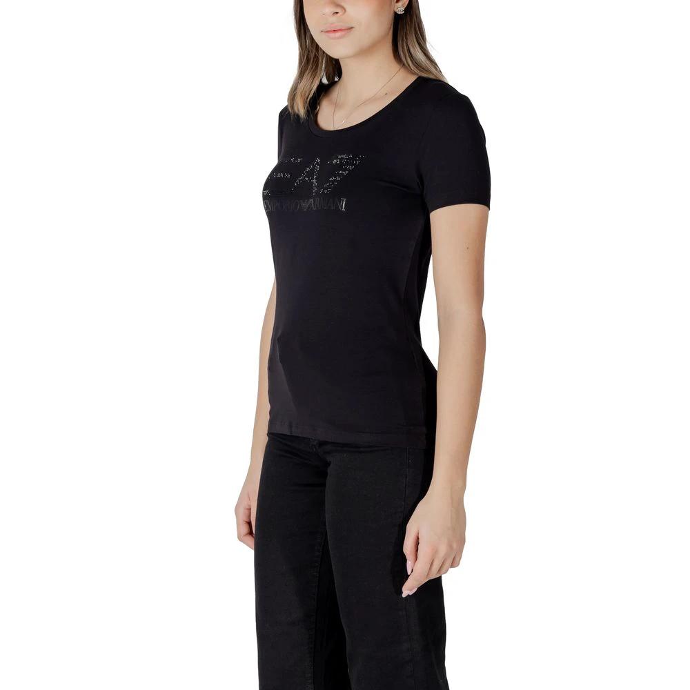 EA7 Emporio Armani Schwarzes T-Shirt aus Baumwolle by EA7 Emporio Armani
