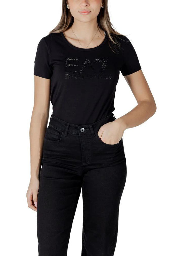 EA7 Emporio Armani Schwarzes T-Shirt aus Baumwolle by EA7 Emporio Armani
