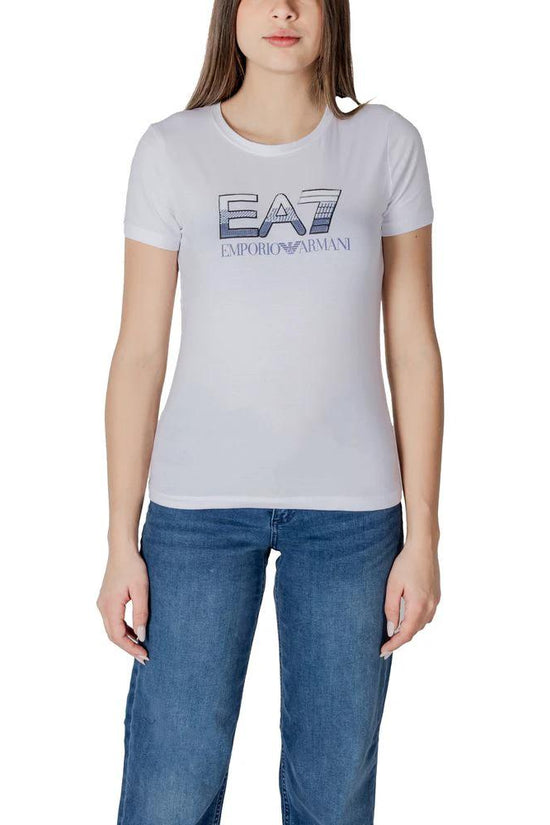 EA7 Emporio Armani T-Shirt aus weißer Baumwolle by EA7 Emporio Armani