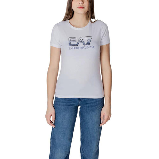 EA7 Emporio Armani T-Shirt aus weißer Baumwolle by EA7 Emporio Armani