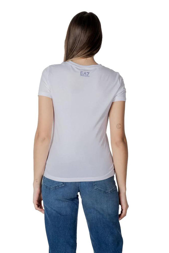EA7 Emporio Armani T-Shirt aus weißer Baumwolle by EA7 Emporio Armani