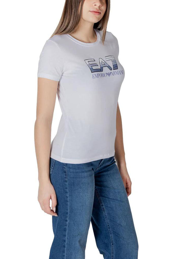 EA7 Emporio Armani T-Shirt aus weißer Baumwolle by EA7 Emporio Armani