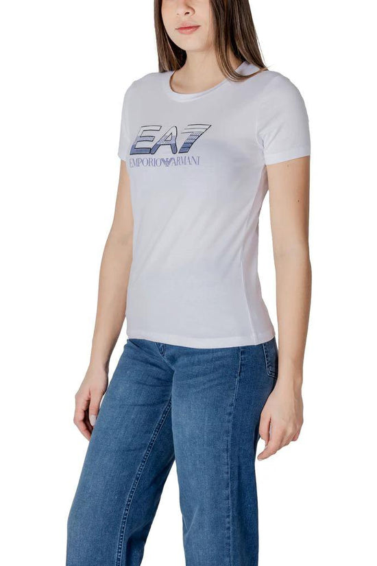 EA7 Emporio Armani T-Shirt aus weißer Baumwolle by EA7 Emporio Armani