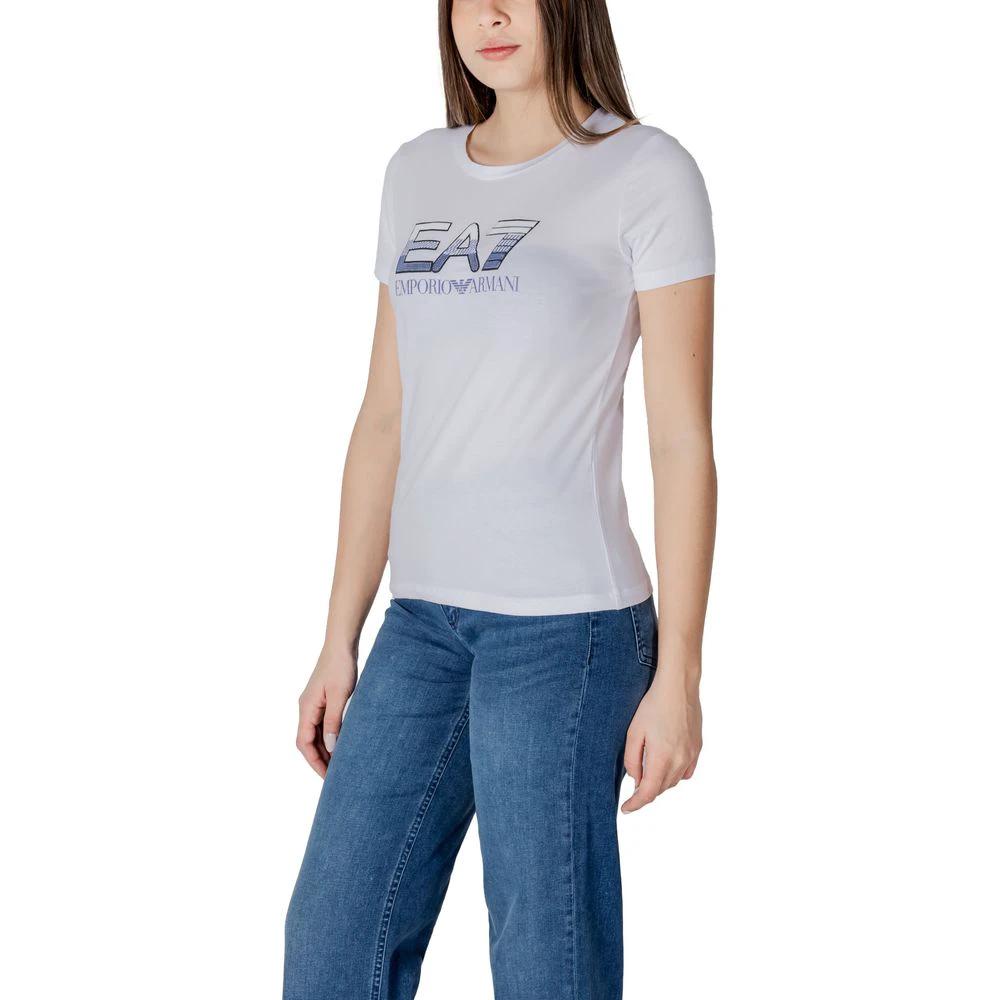 EA7 Emporio Armani T-Shirt aus weißer Baumwolle by EA7 Emporio Armani