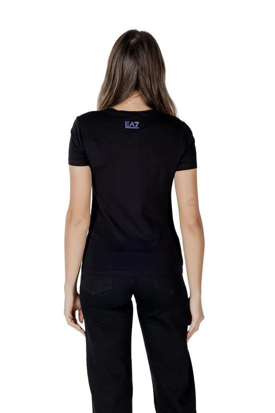 EA7 Emporio Armani Schwarzes T-Shirt aus Baumwolle by EA7 Emporio Armani