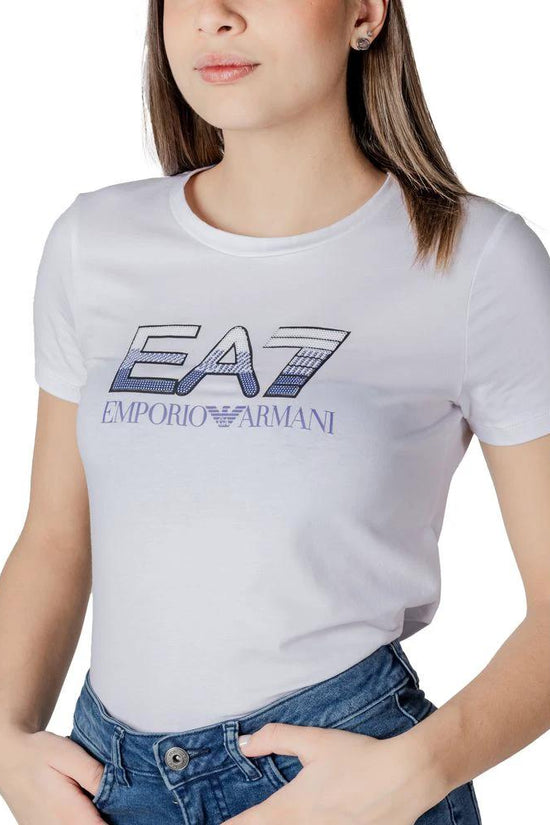EA7 Emporio Armani T-Shirt aus weißer Baumwolle by EA7 Emporio Armani