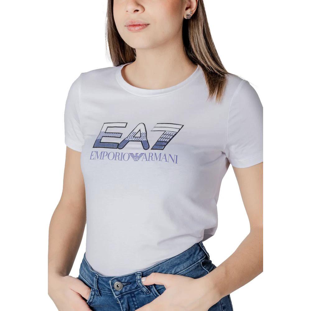 EA7 Emporio Armani T-Shirt aus weißer Baumwolle by EA7 Emporio Armani