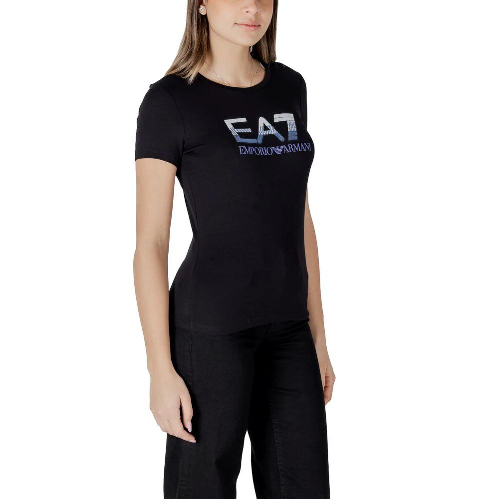 EA7 Emporio Armani Schwarzes T-Shirt aus Baumwolle by EA7 Emporio Armani