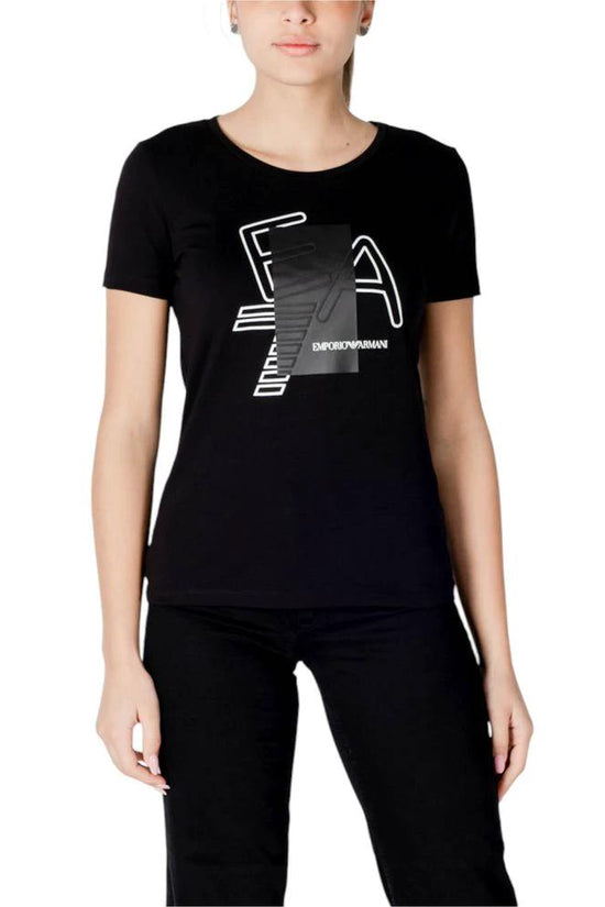 EA7 Emporio Armani Schwarzes T-Shirt aus Baumwolle by EA7 Emporio Armani