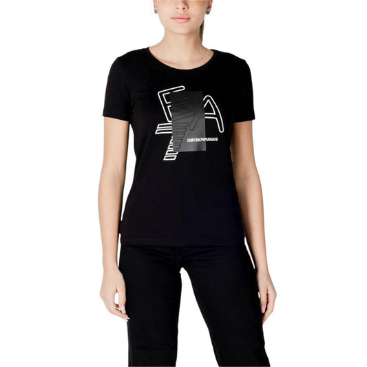 EA7 Emporio Armani Schwarzes T-Shirt aus Baumwolle by EA7 Emporio Armani
