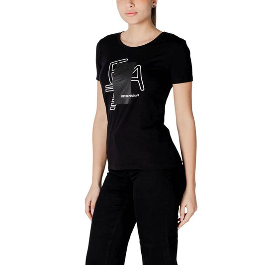 EA7 Emporio Armani Schwarzes T-Shirt aus Baumwolle by EA7 Emporio Armani